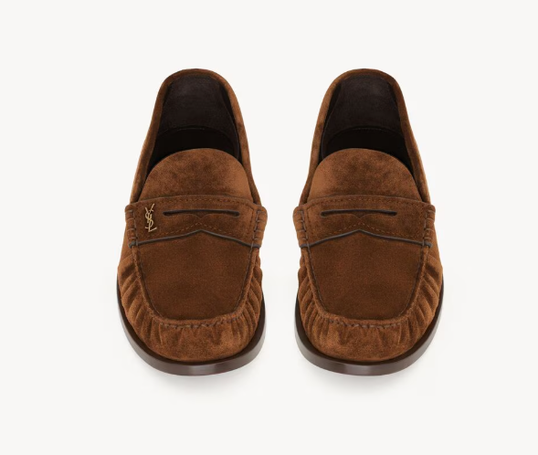 SAINT LAURENT Premium Leather Moccasin Flat Shoes for Men