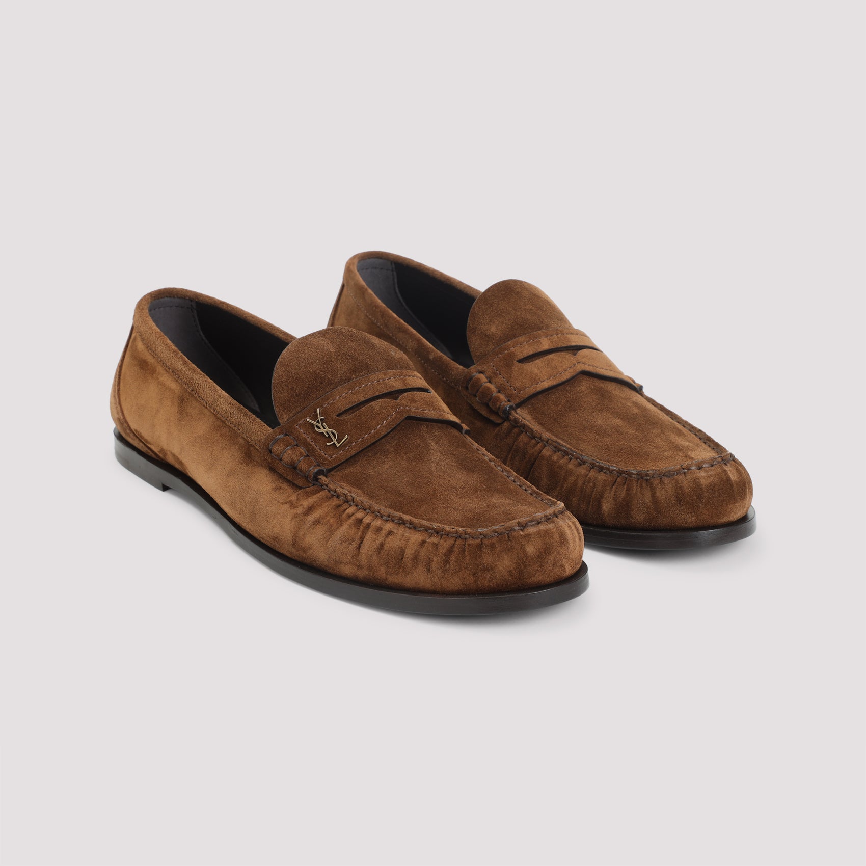 SAINT LAURENT Suede Leather Loafers for Men