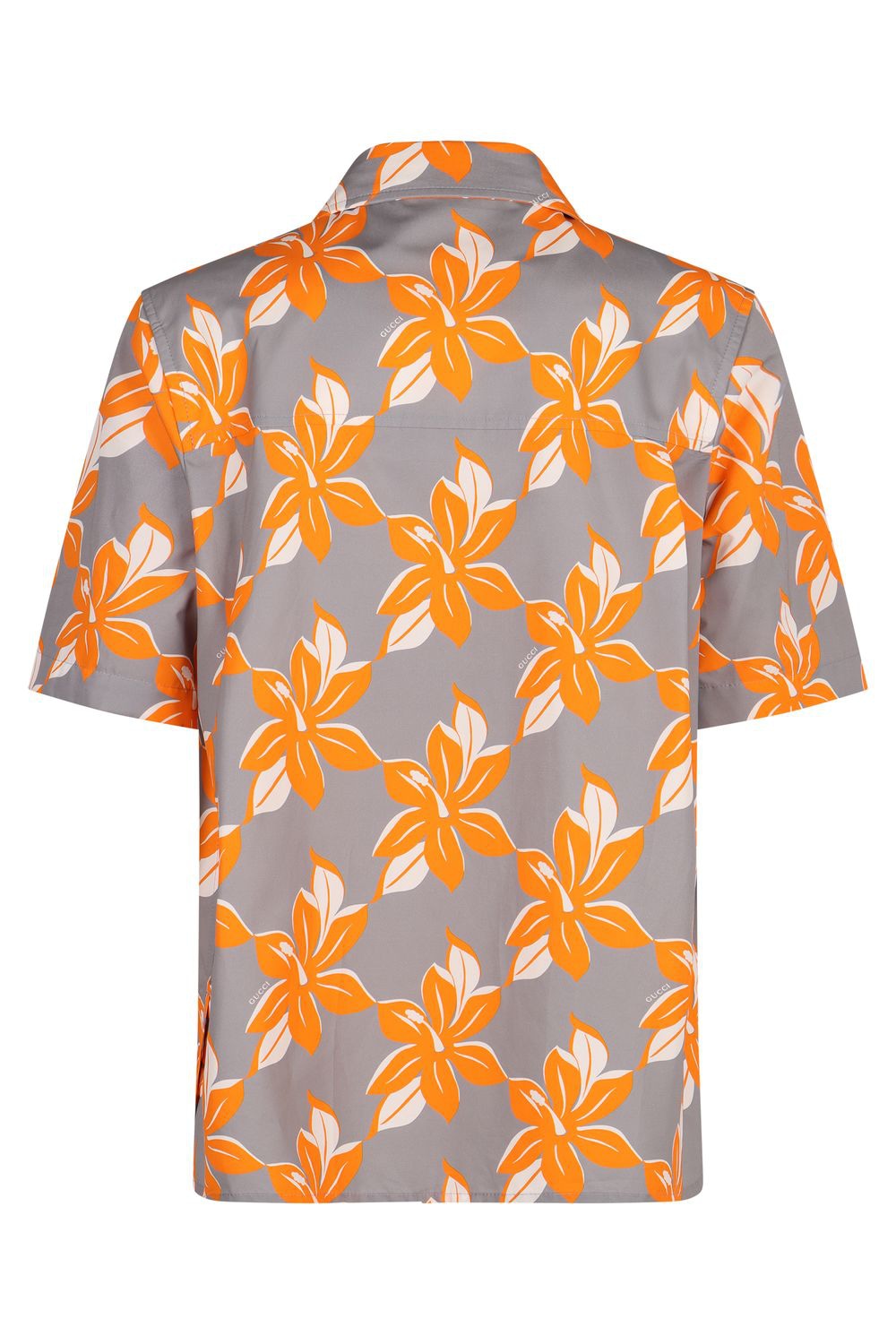 GUCCI Printed Cotton Poplin Shirt with Multiple Pockets