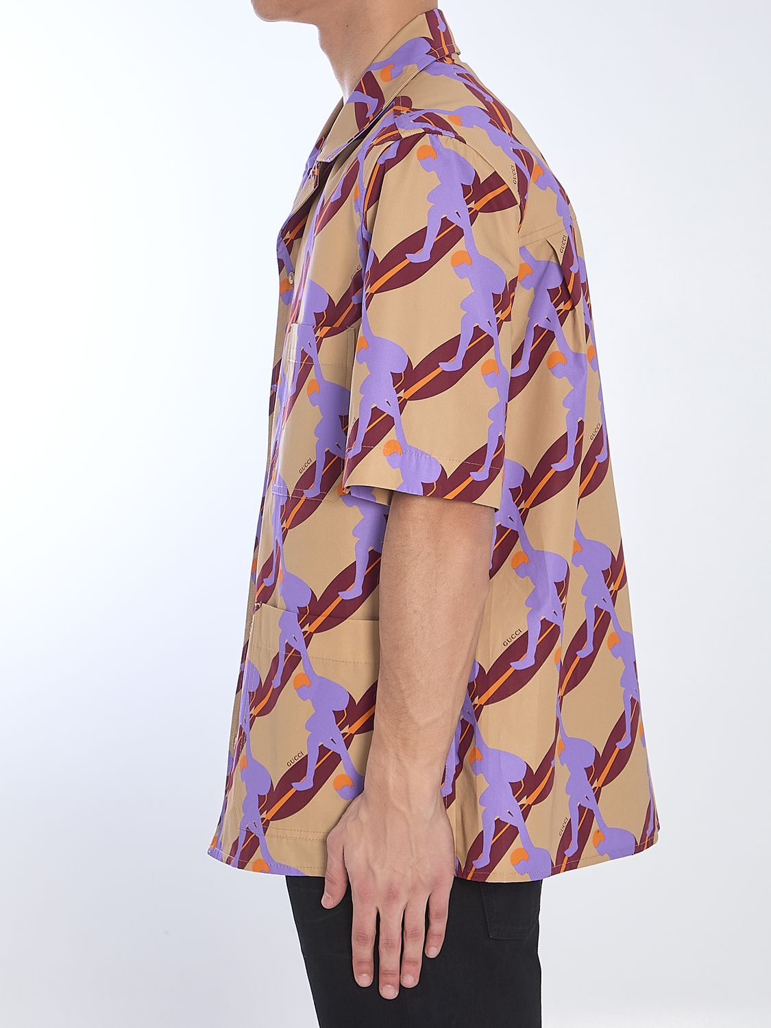 GUCCI Short-Sleeved Printed Shirt - Size IT 48