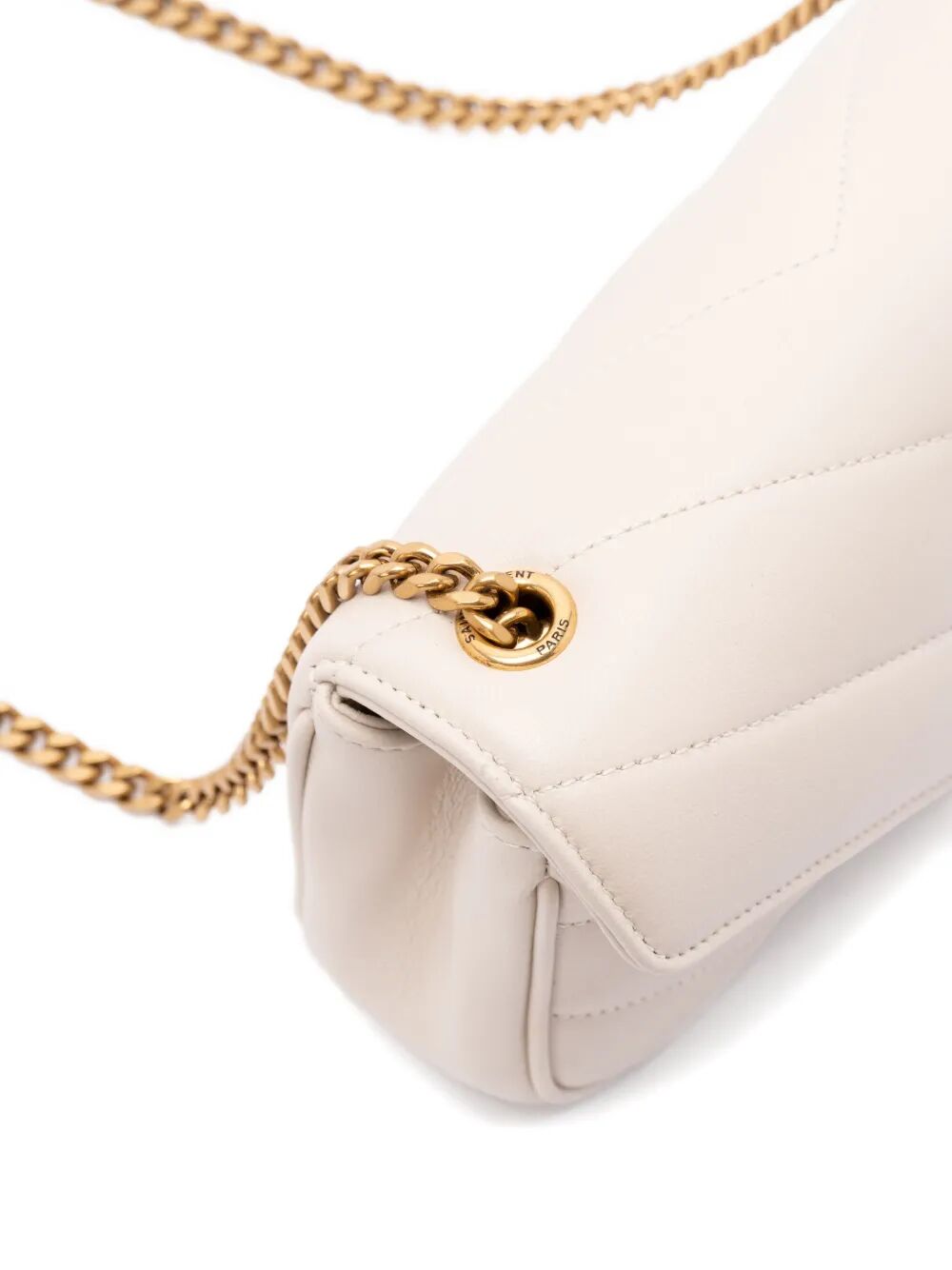 SAINT LAURENT Mini Lambskin Handbag with Chain Strap