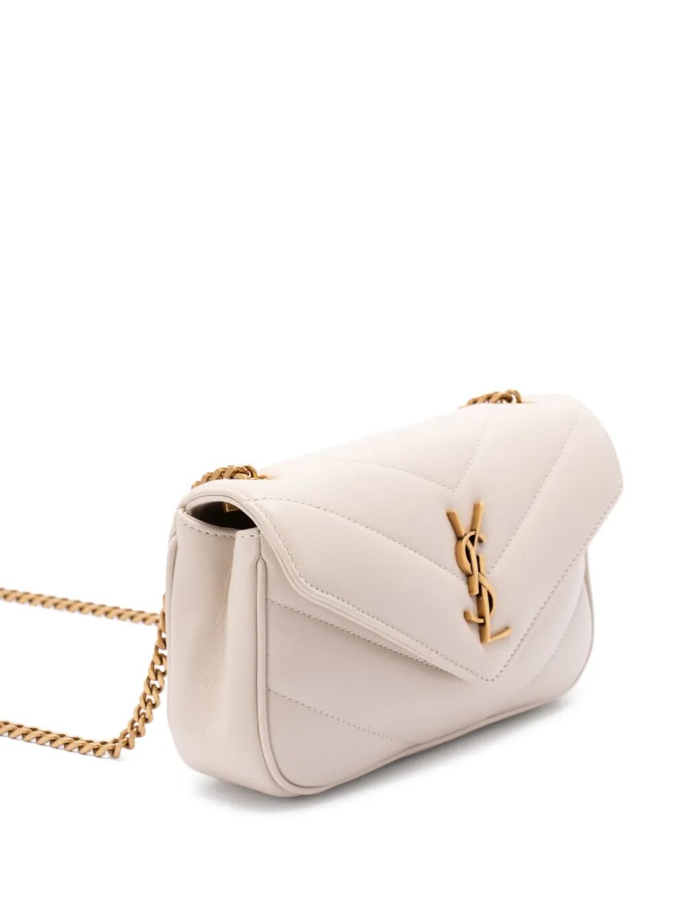 SAINT LAURENT Mini Lambskin Handbag with Chain Strap