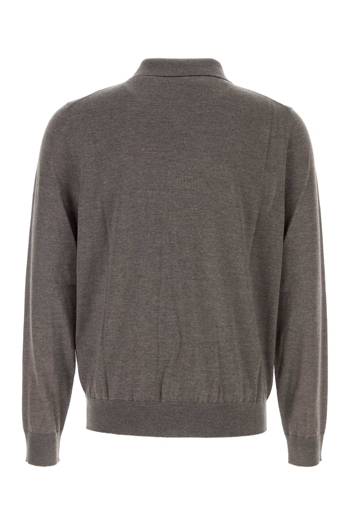 SAINT LAURENT Men's Classic Wool Polo Shirt with Half-Button Placket