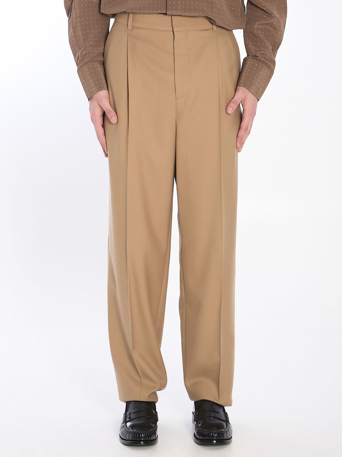 SAINT LAURENT Tailored Wool Trousers for Men - SS25 Collection