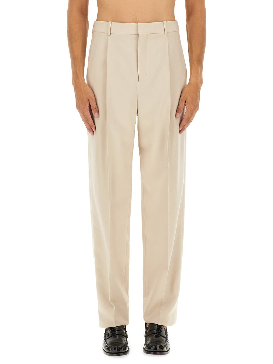 SAINT LAURENT High-Waisted Wool Pants - Size 48 IT