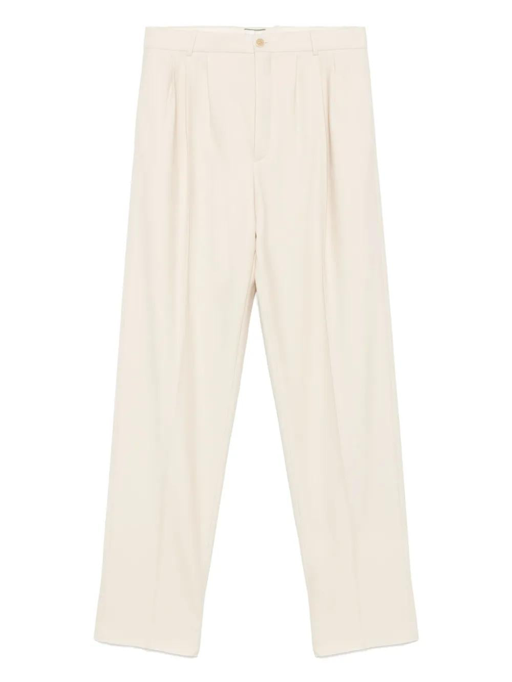 SAINT LAURENT Men's Tailored Wool Pants