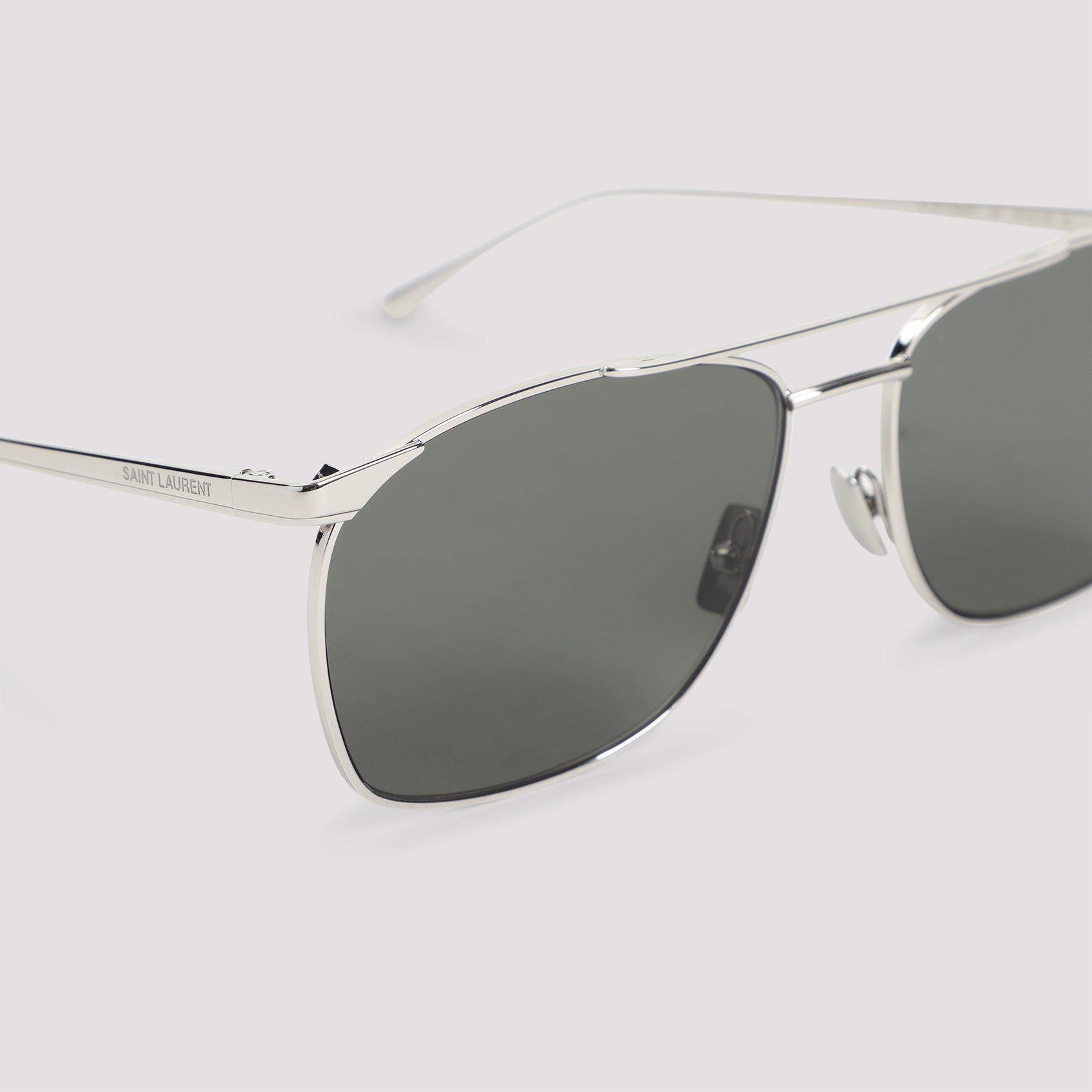 SAINT LAURENT Sleek Square Sunglasses with Double Bridge - 5.7cm Lens