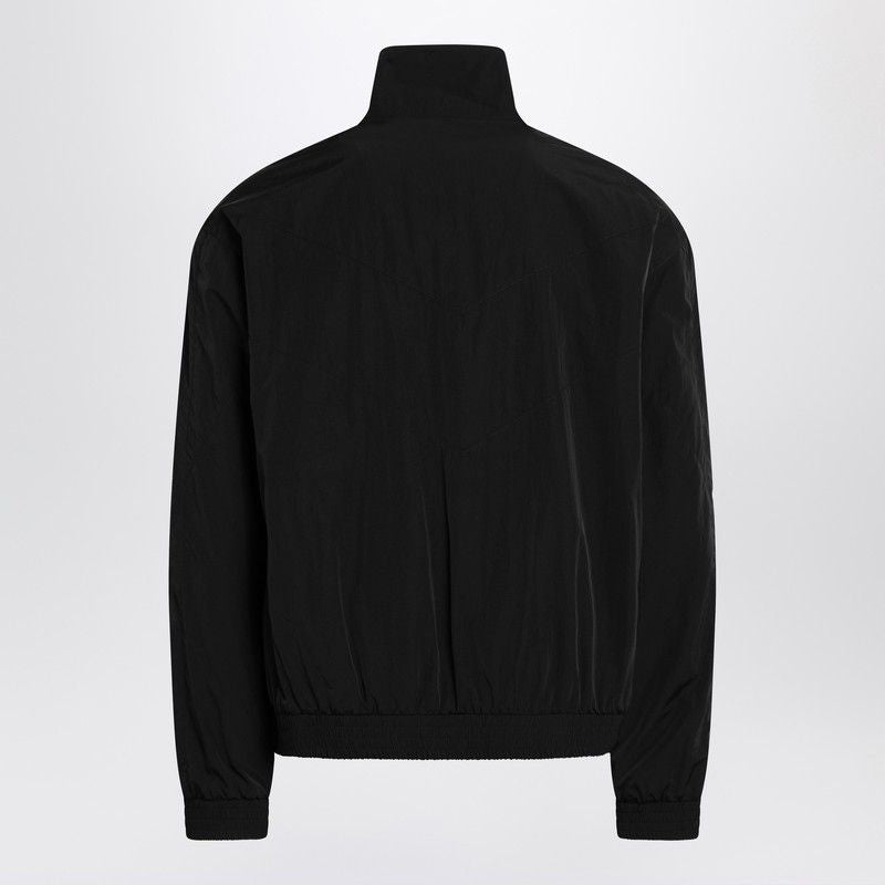 SAINT LAURENT Wrinkled Nylon Zip-Up Jacket for Men - SS25