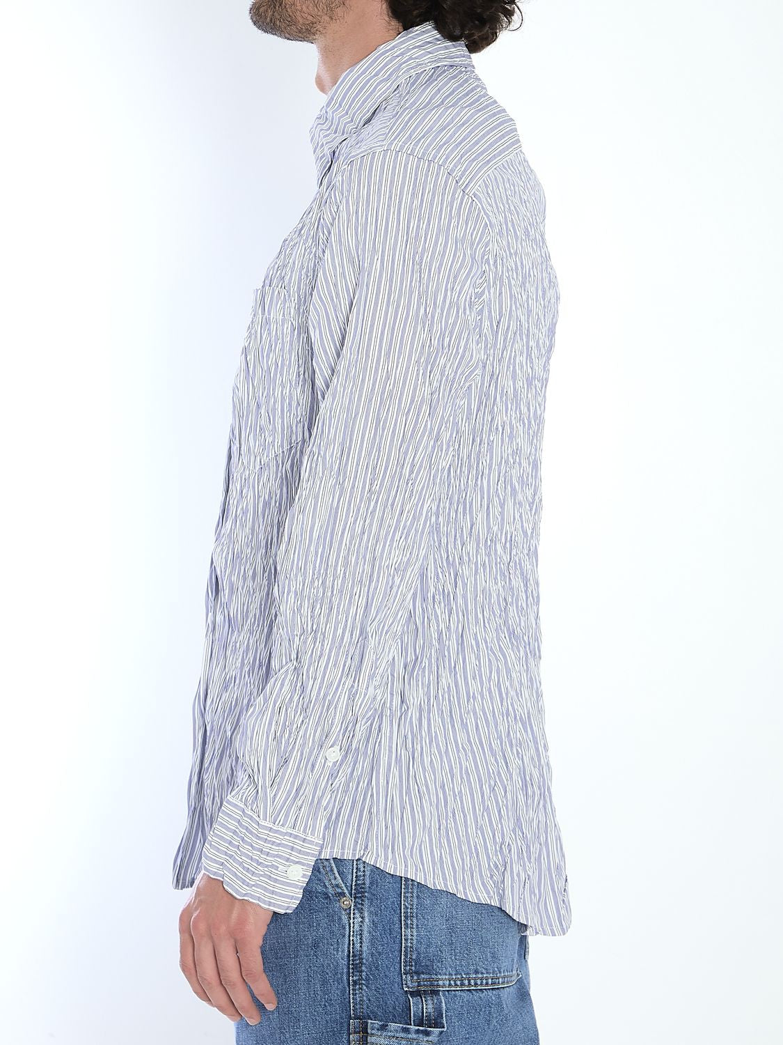 BOTTEGA VENETA Crushed Poplin Shirt for Men - SS25 Collection