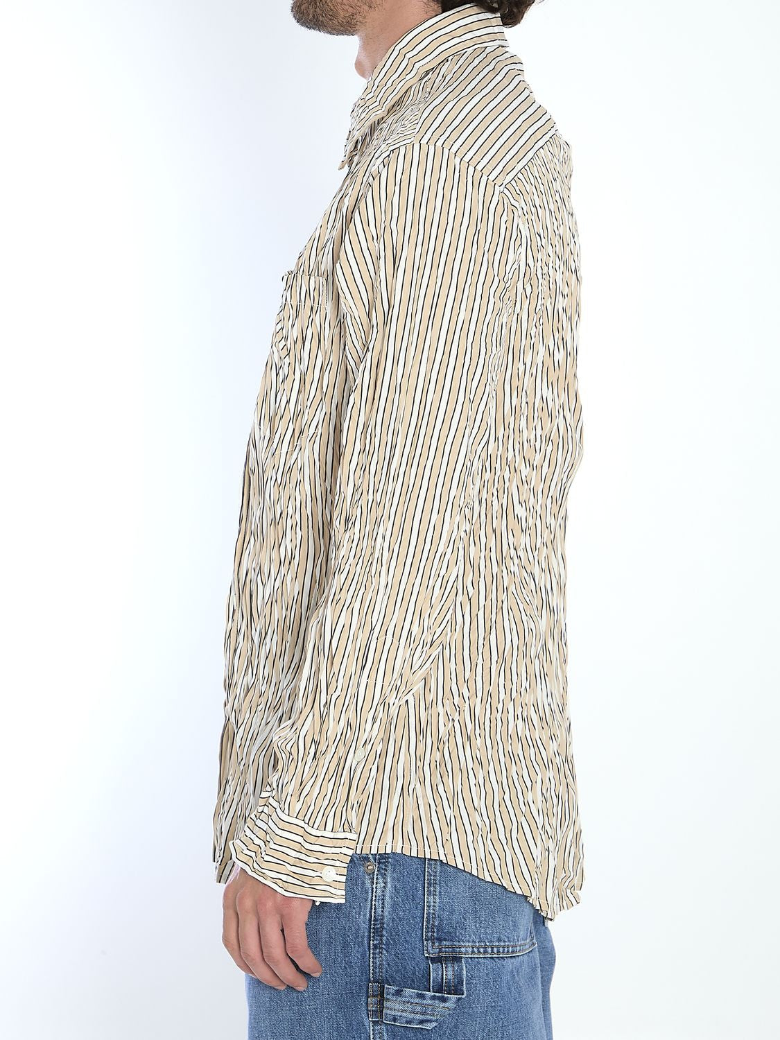 BOTTEGA VENETA Crinkled Cotton Shirt - Size IT 50