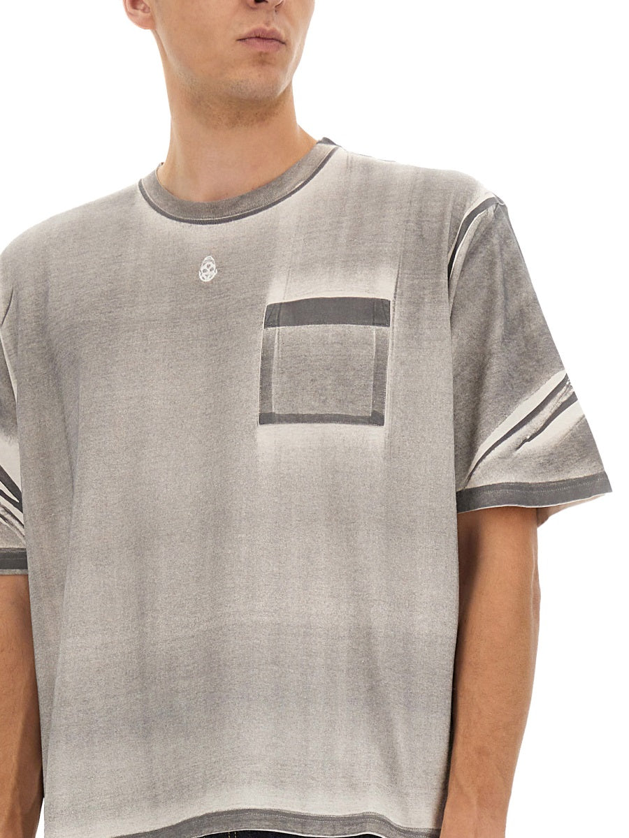 ALEXANDER MCQUEEN Multicoloured Cotton T-Shirt for Men - FW25