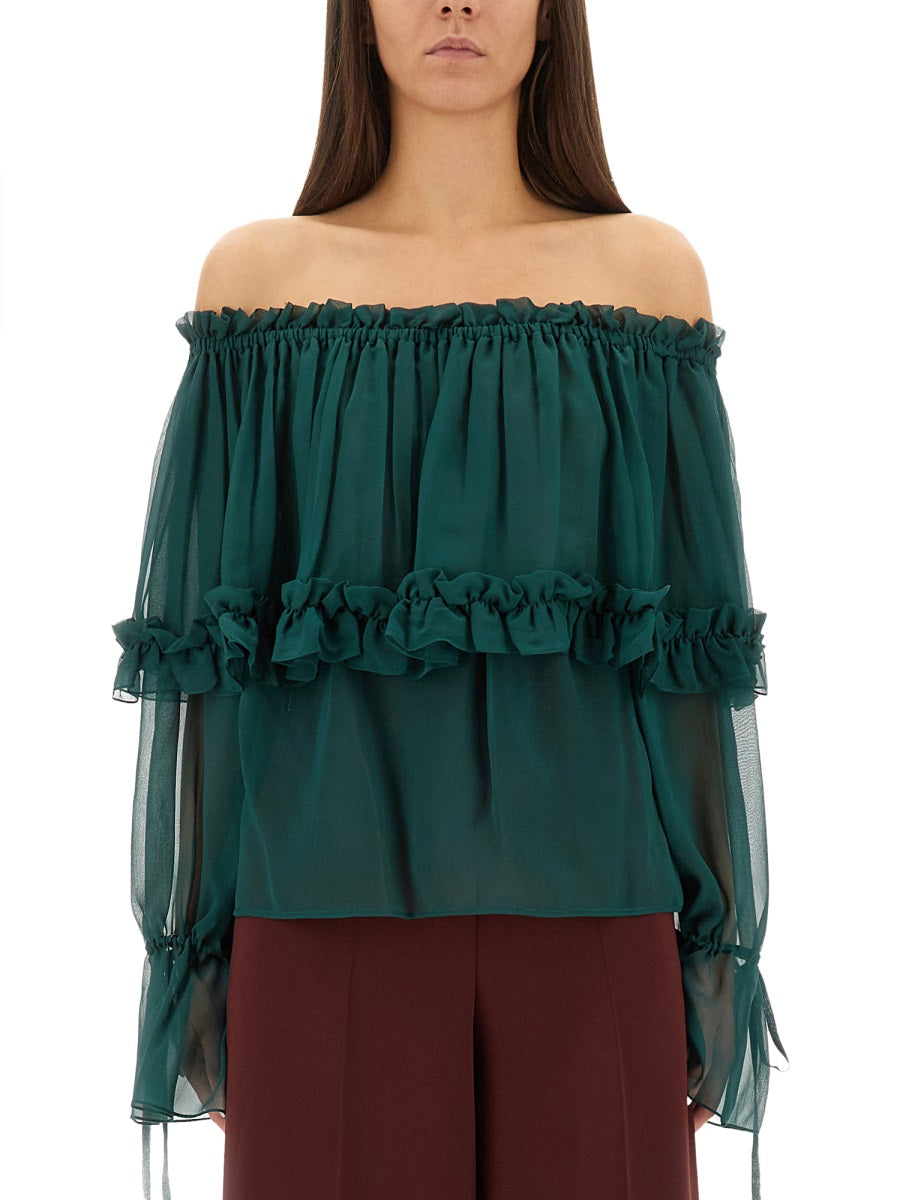 SAINT LAURENT Silk Top - Size 36 FR