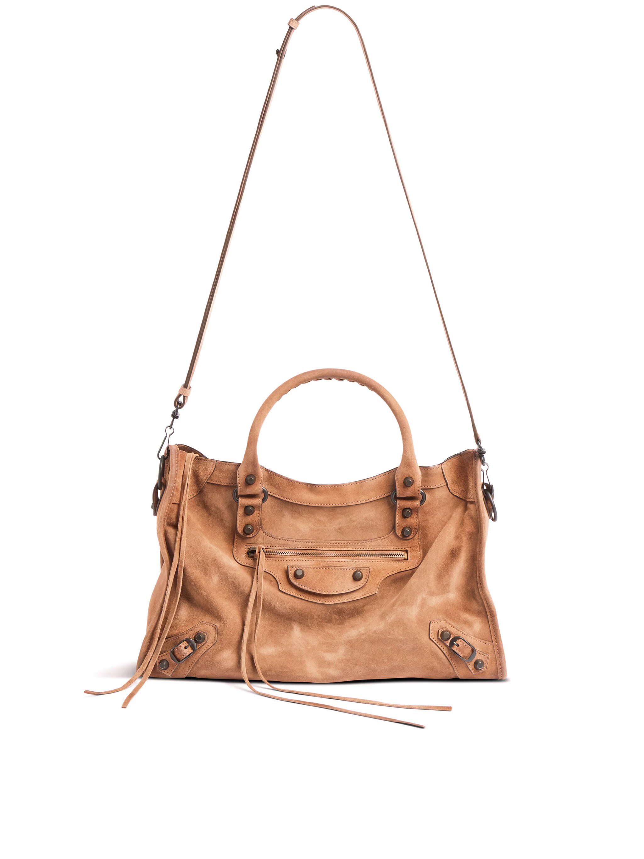 BALENCIAGA Medium Suede Handbag