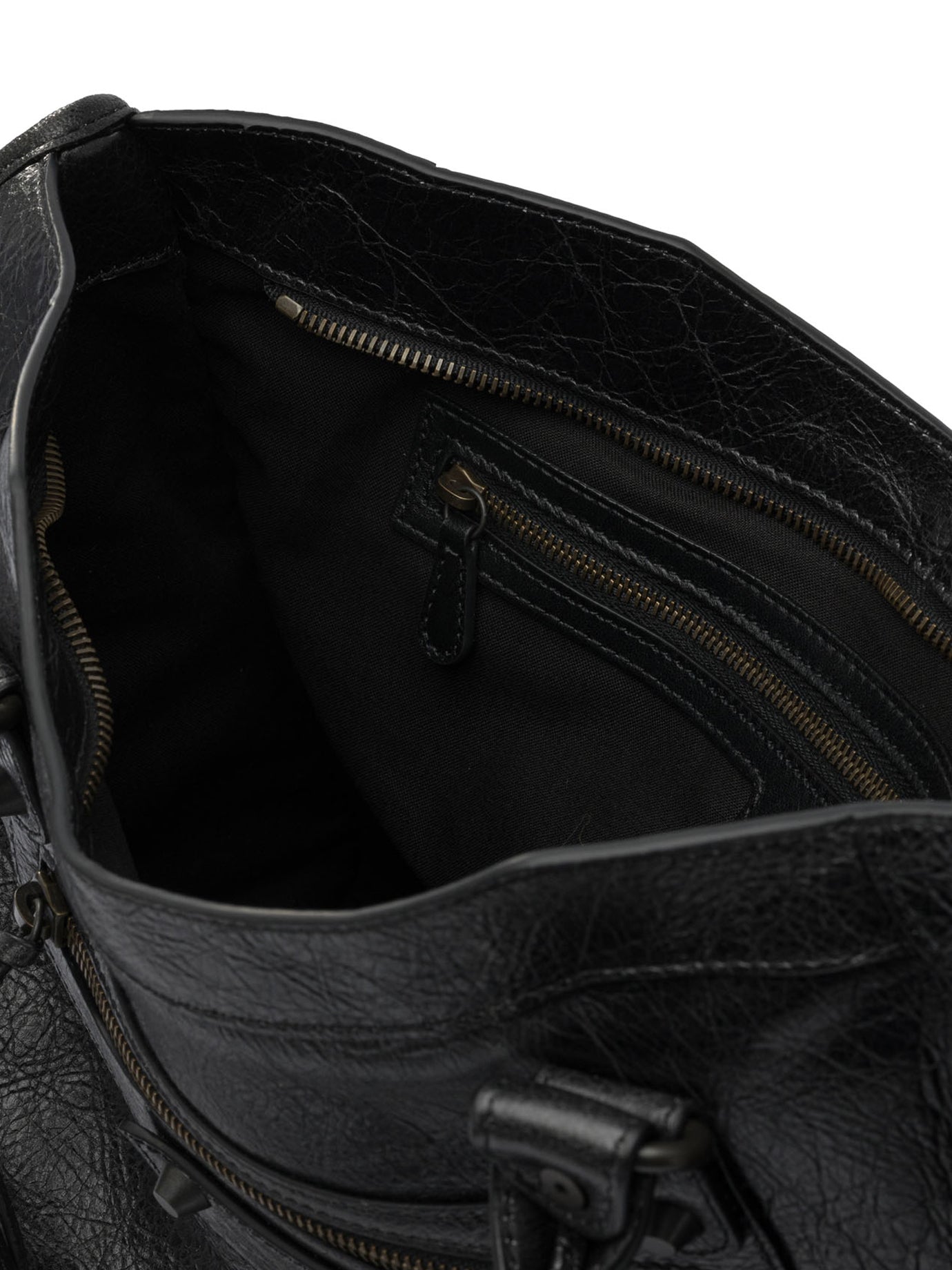 BALENCIAGA Luxe Lamb Leather Shoulder Handbag - Medium Size