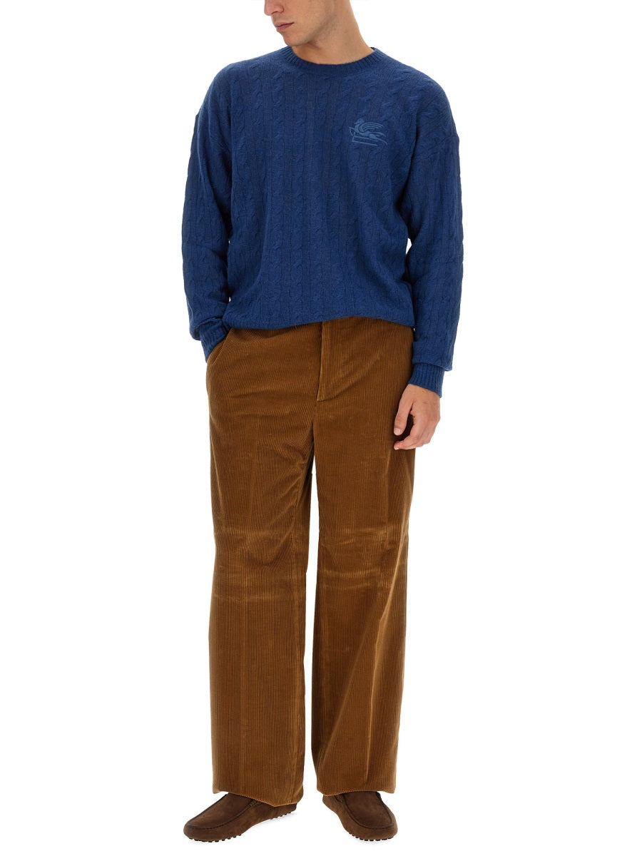 ETRO Regular Fit Pegasus Patterned Cashmere Shirt - Size L