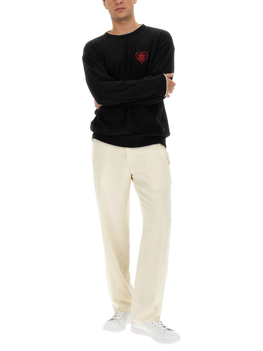 FAMILY FIRST Regular Fit T-Shirt with Logo - Size L