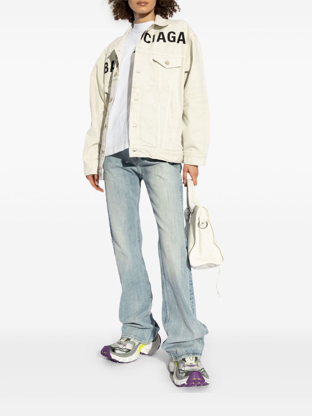 BALENCIAGA Cotton Jacket with Button Fastening and Flap Pockets for Women - SS25