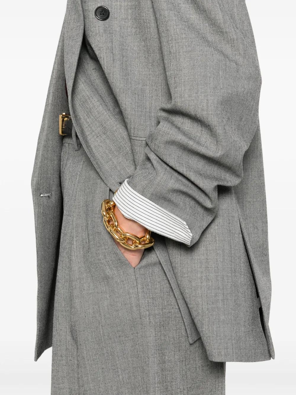 SAINT LAURENT Oversized Wool Chiné Jacket - Size 36