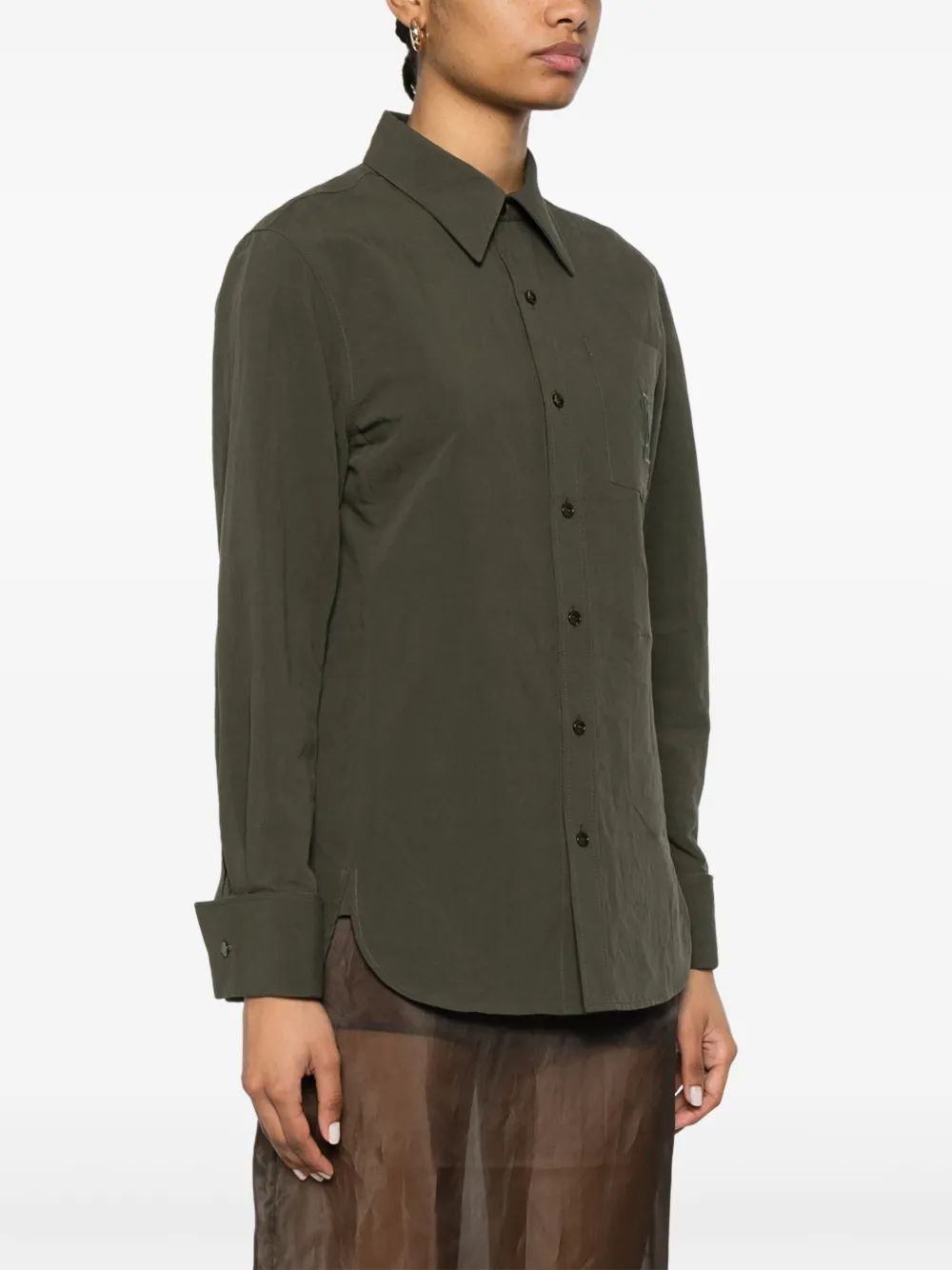 SAINT LAURENT Linen and Cotton Cassandre Shirt - Size 38