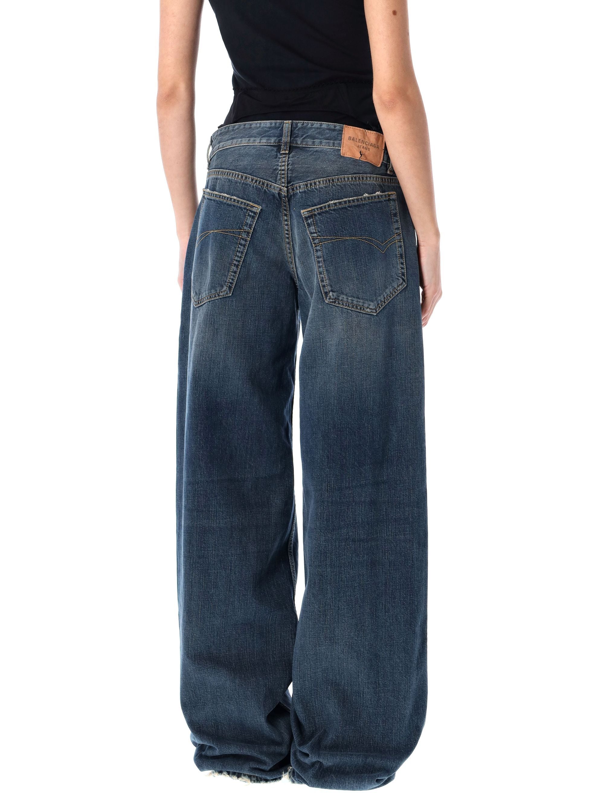 BALENCIAGA Baggy Wide Leg Jeans for Women