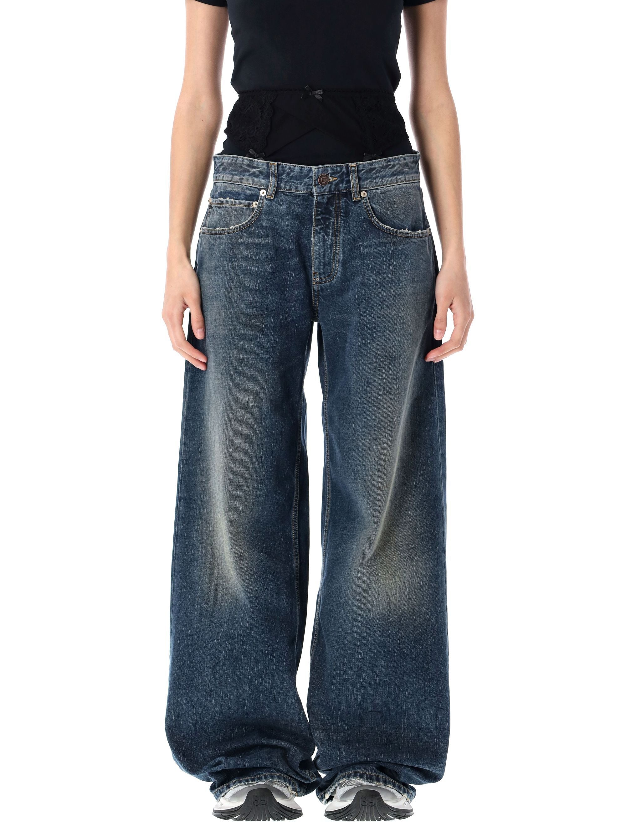 BALENCIAGA Baggy Wide Leg Jeans for Women