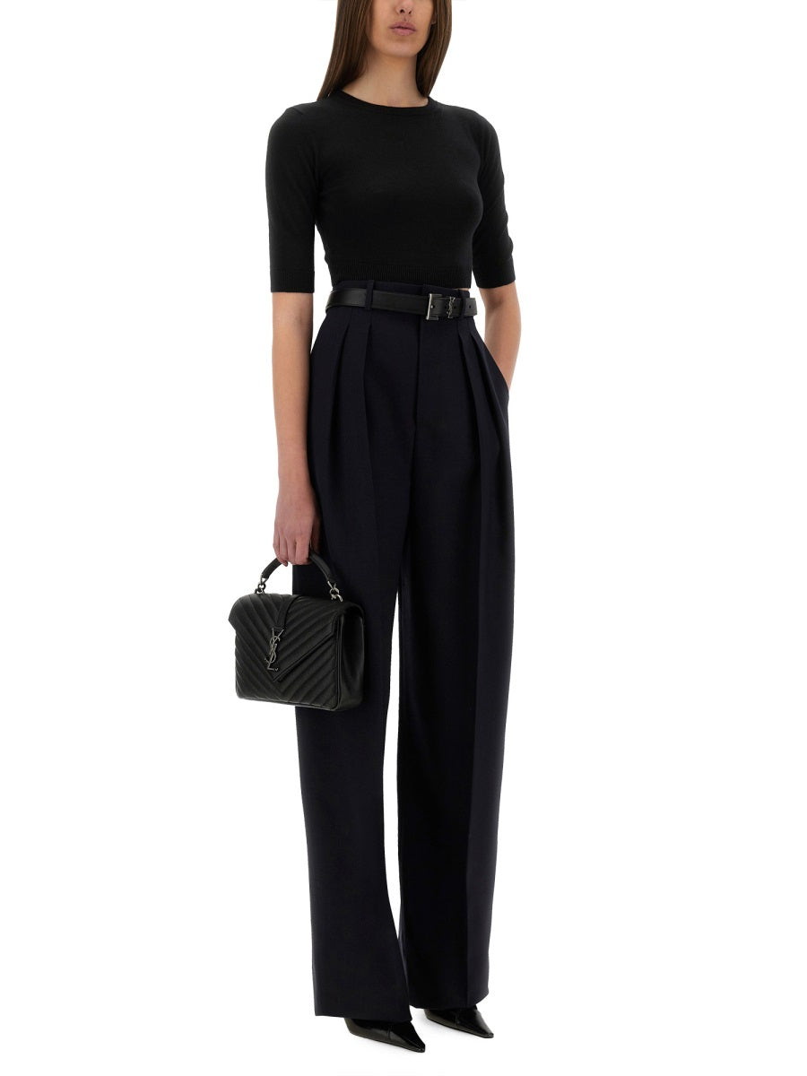 SAINT LAURENT Wide Leg Pants - Size 36