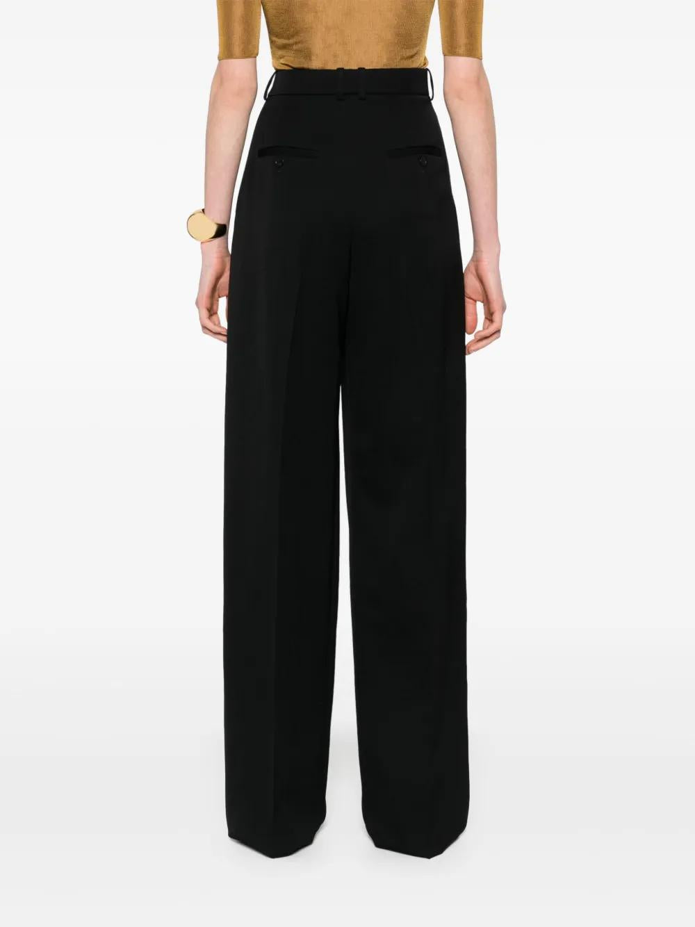 SAINT LAURENT Wideleg Pants in Grain of Poudre - Size 36 FR