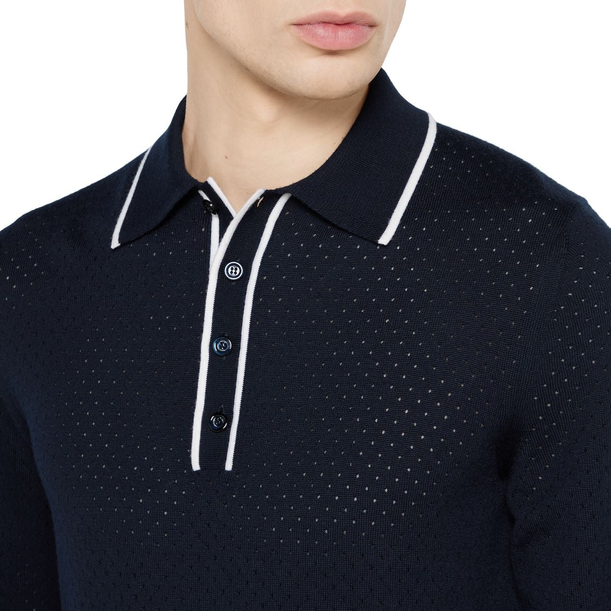 GUCCI Men's Long Sleeve Polo - FW25 Collection
