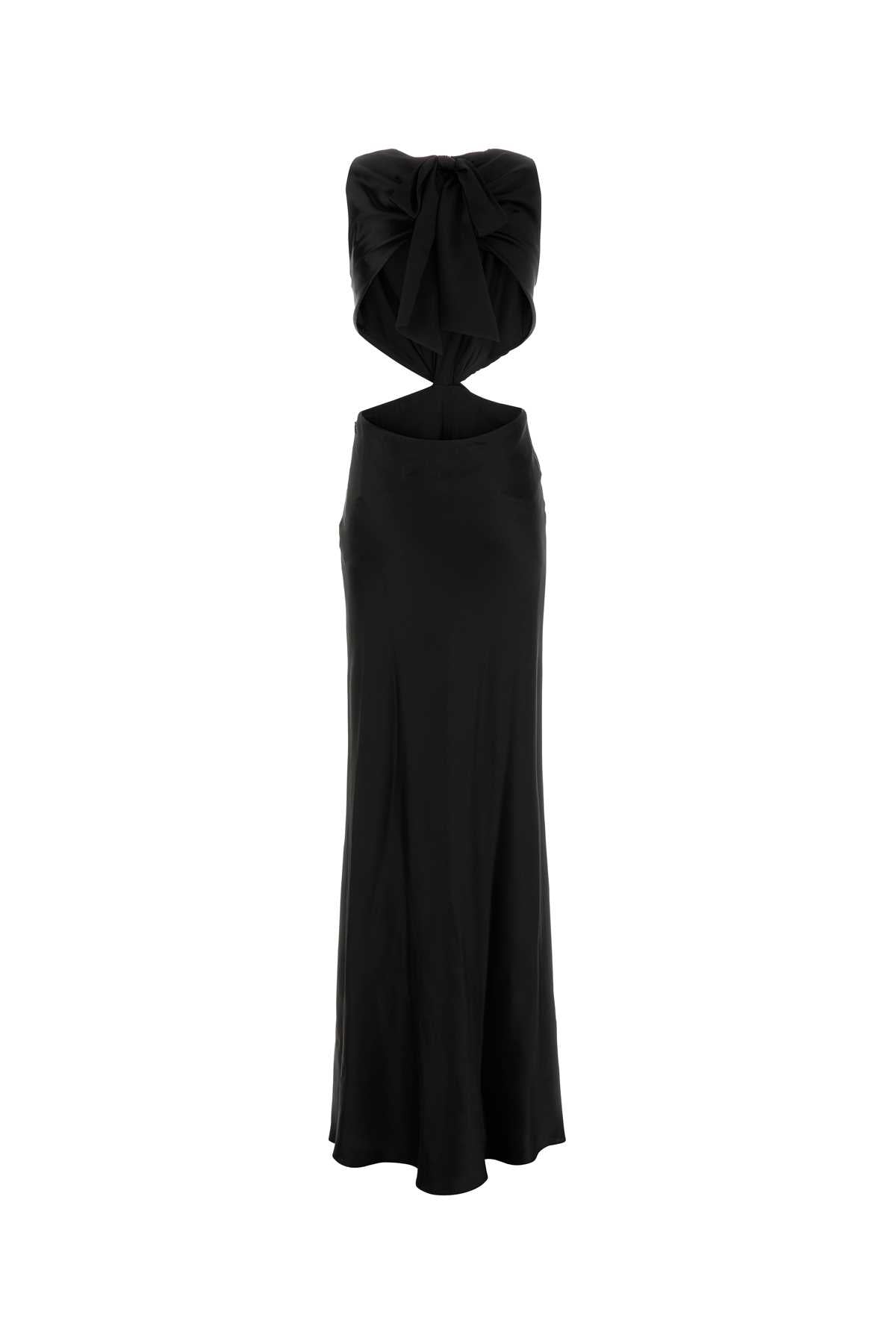 SAINT LAURENT Elegant Long Satin Dress for Women