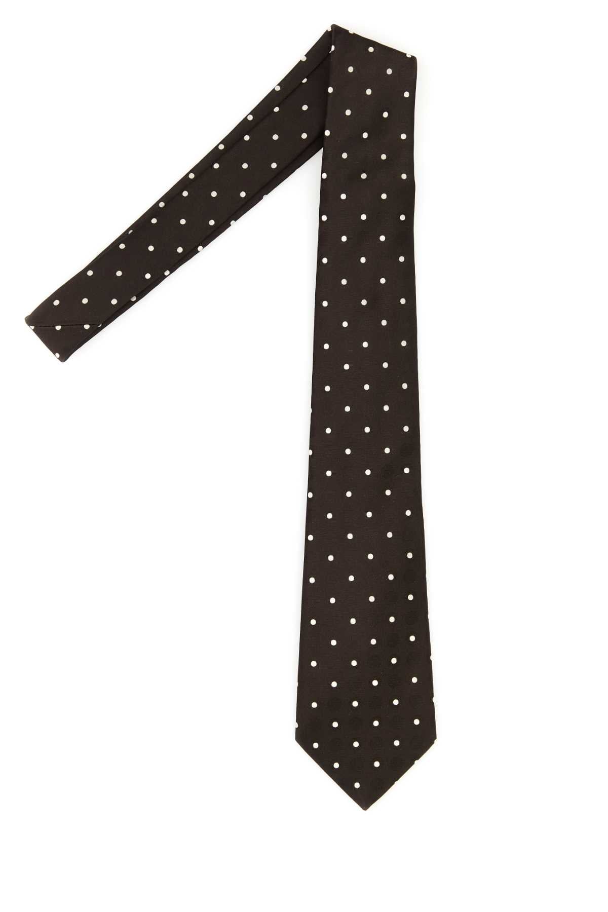 SAINT LAURENT Embroidered Satin Tie