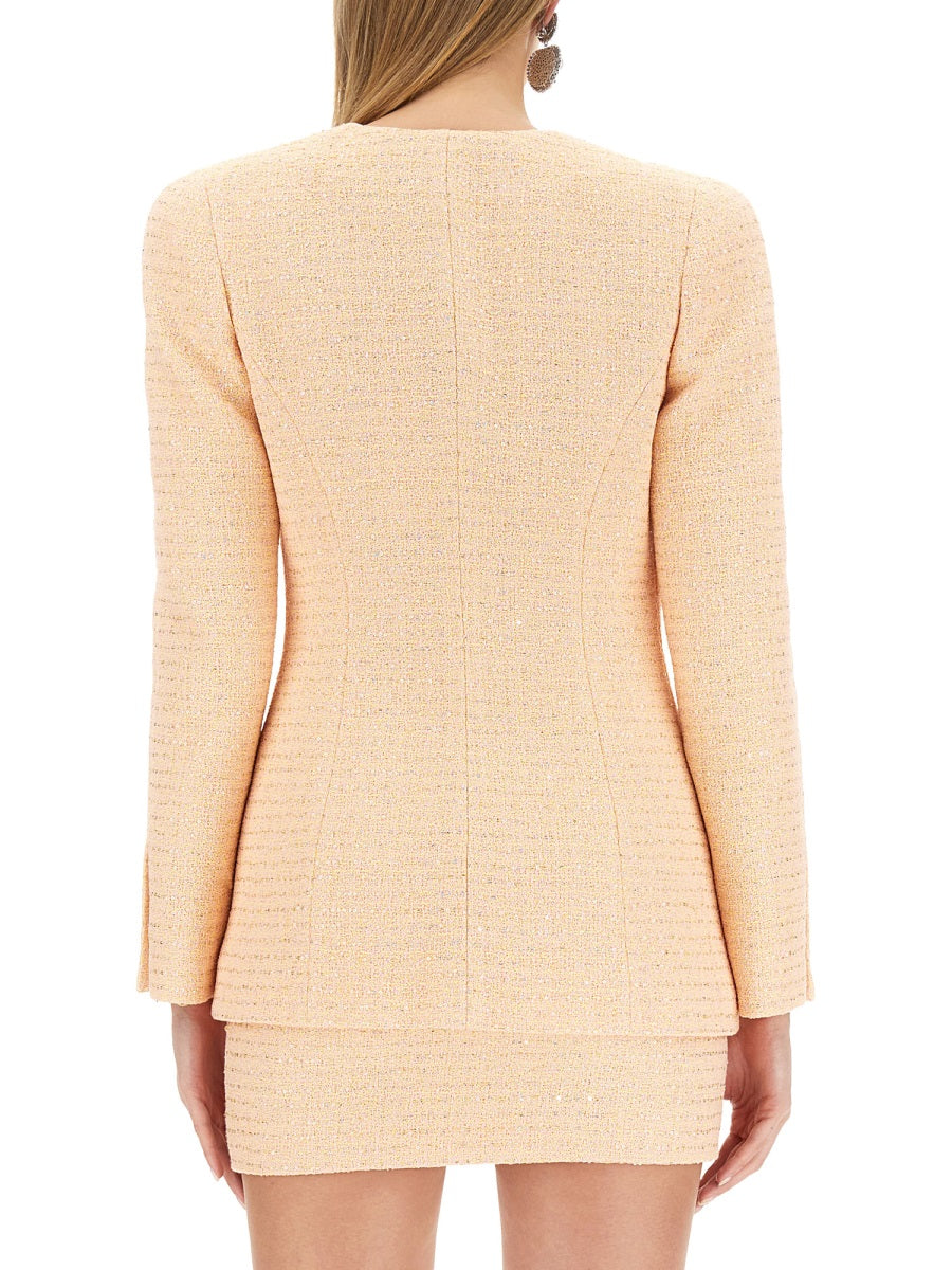 ALESSANDRA RICH Sophisticated Regular Fit Tweed Jacket - Size 40