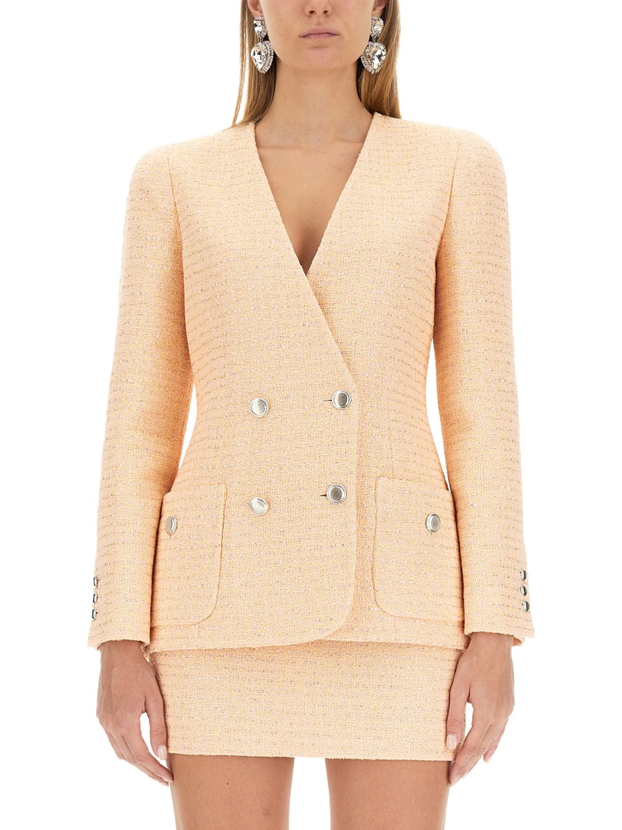 ALESSANDRA RICH Sophisticated Regular Fit Tweed Jacket - Size 40