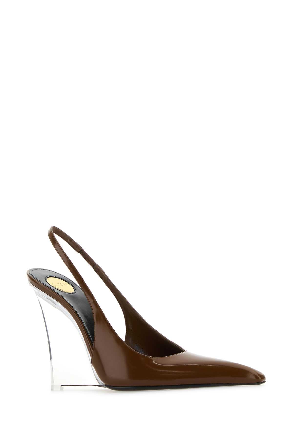 SAINT LAURENT Women’s Leather Miller Wedges 110 Pum