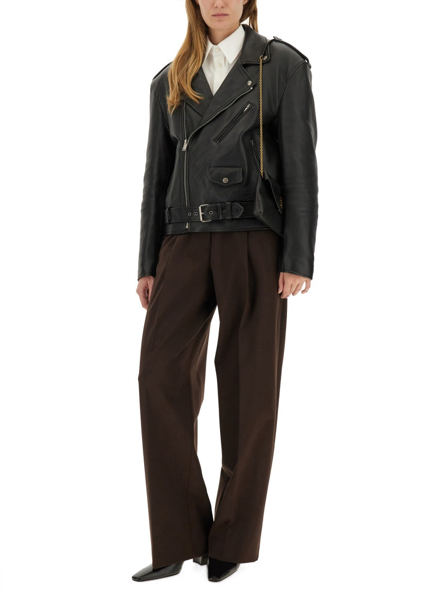 SAINT LAURENT Lamb Leather Jacket - Size 38