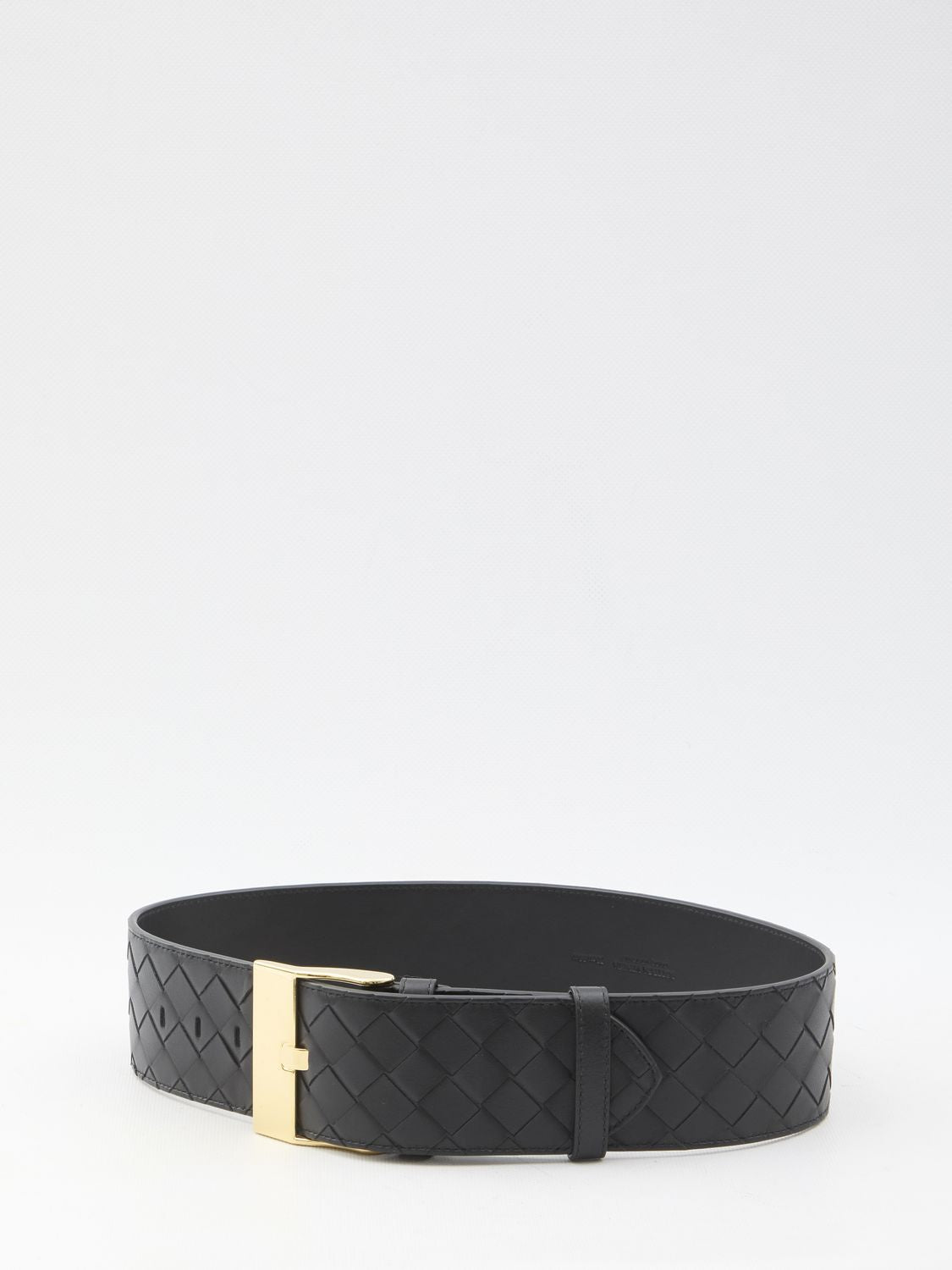 BOTTEGA VENETA Large Intrecciato Leather Belt with Watch Buckle - 6cm Height