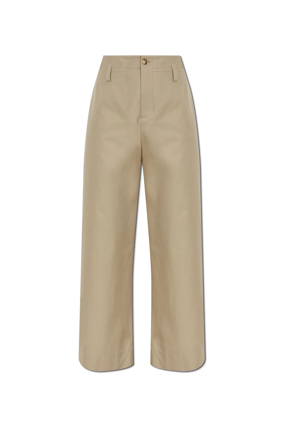 ALEXANDER MCQUEEN High-Waisted Cotton Gabardine Chino Pants