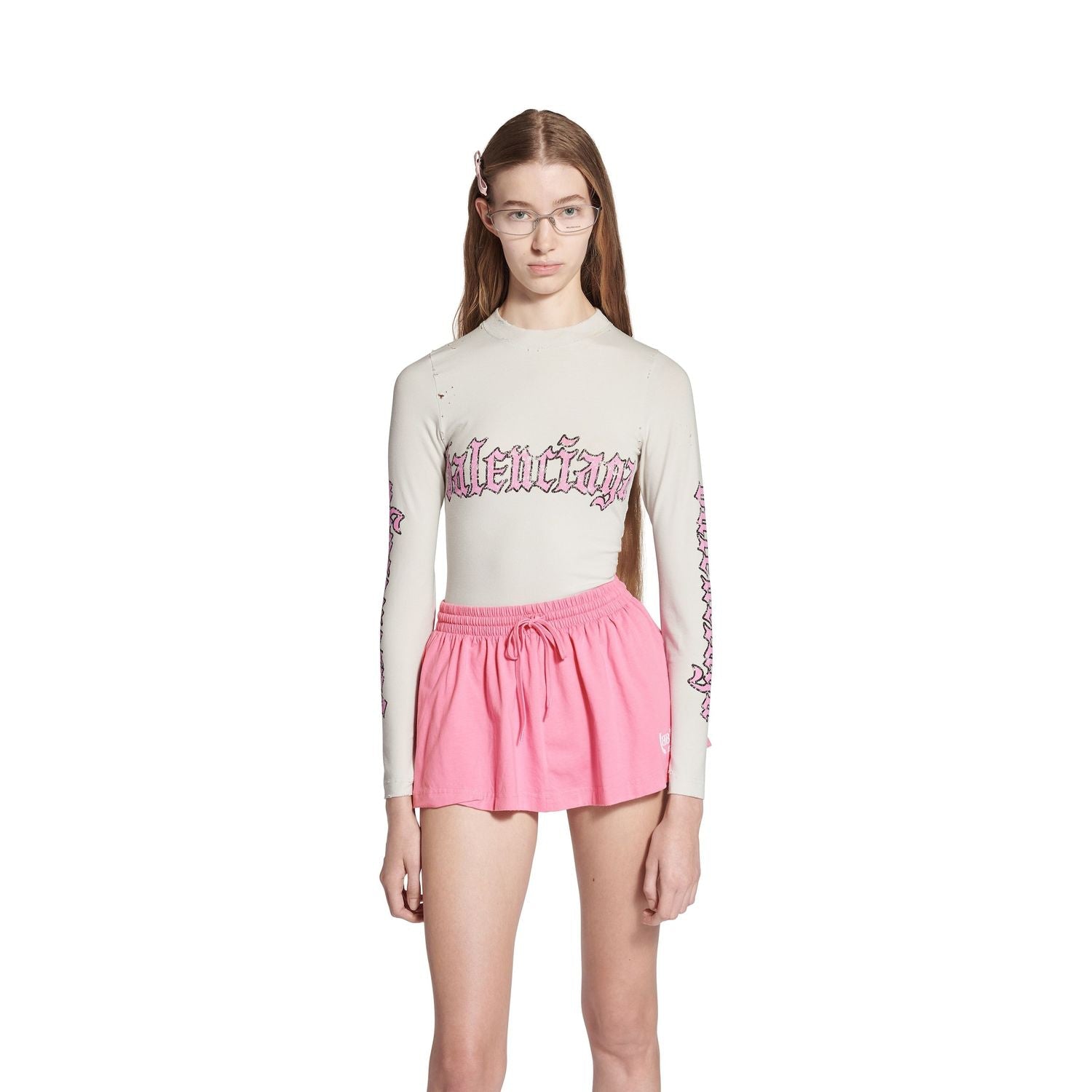 BALENCIAGA Women's Long Sleeve Fitted T-Shirt