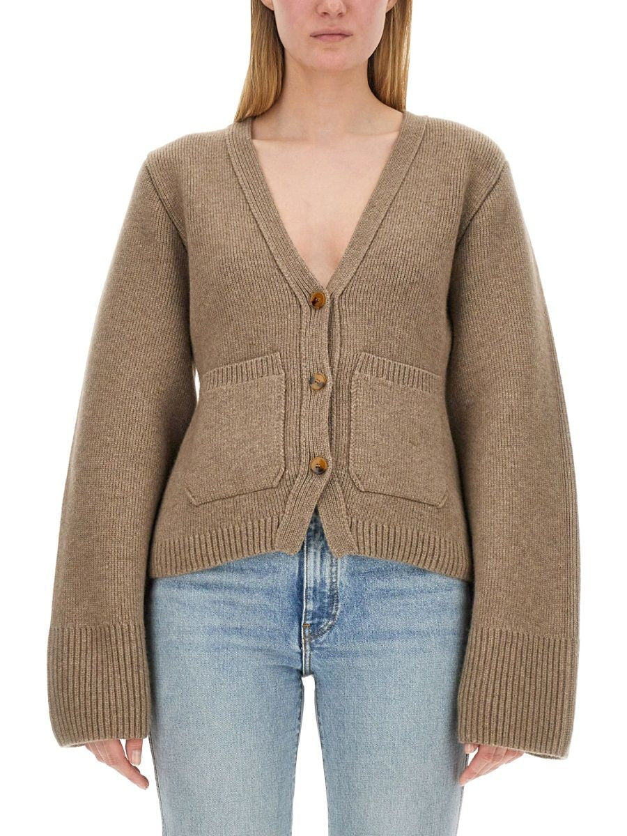 KHAITE V-Neck Knit Cardigan for Women