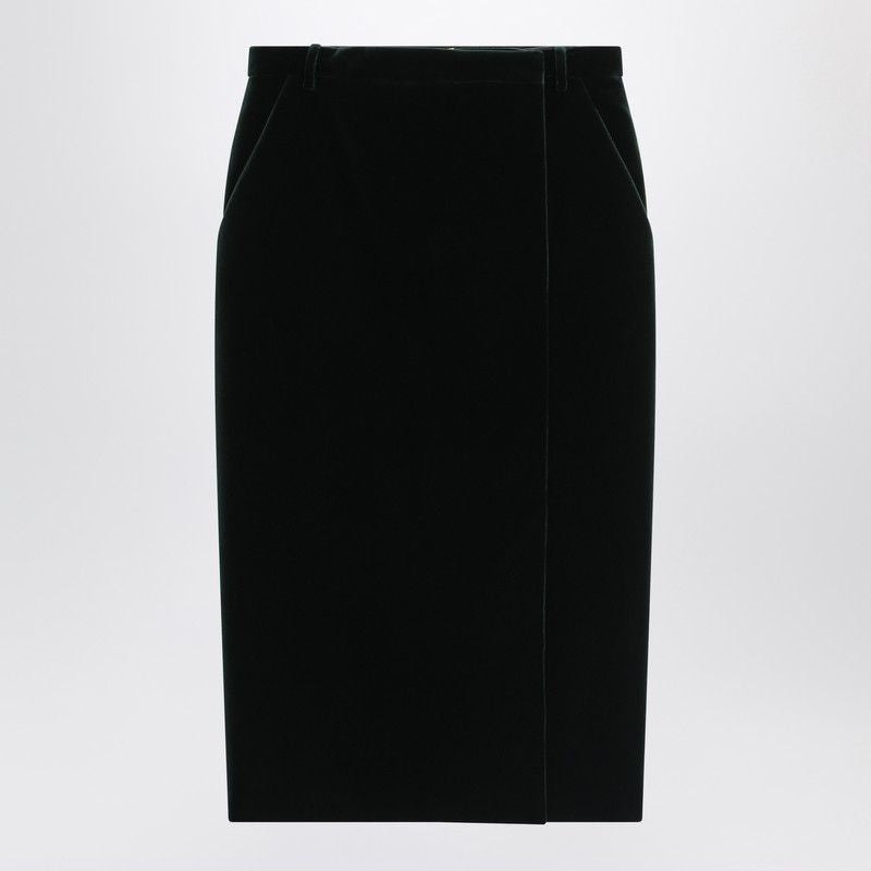 SAINT LAURENT Wrap Midi Skirt for Women