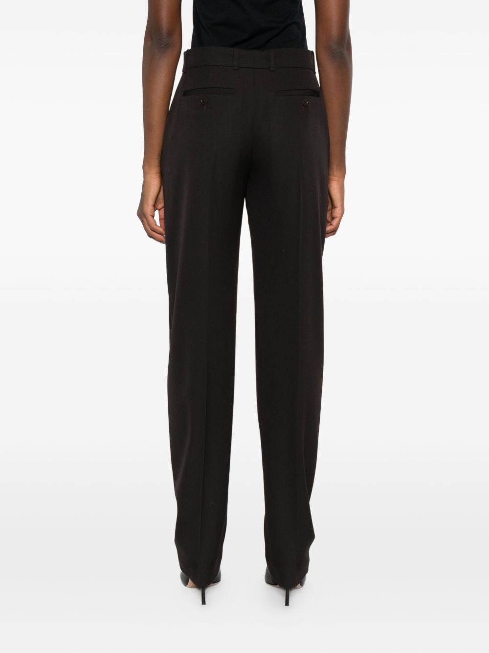 ALEXANDER MCQUEEN Tailored Wool Trousers with Pressed Crease for Women