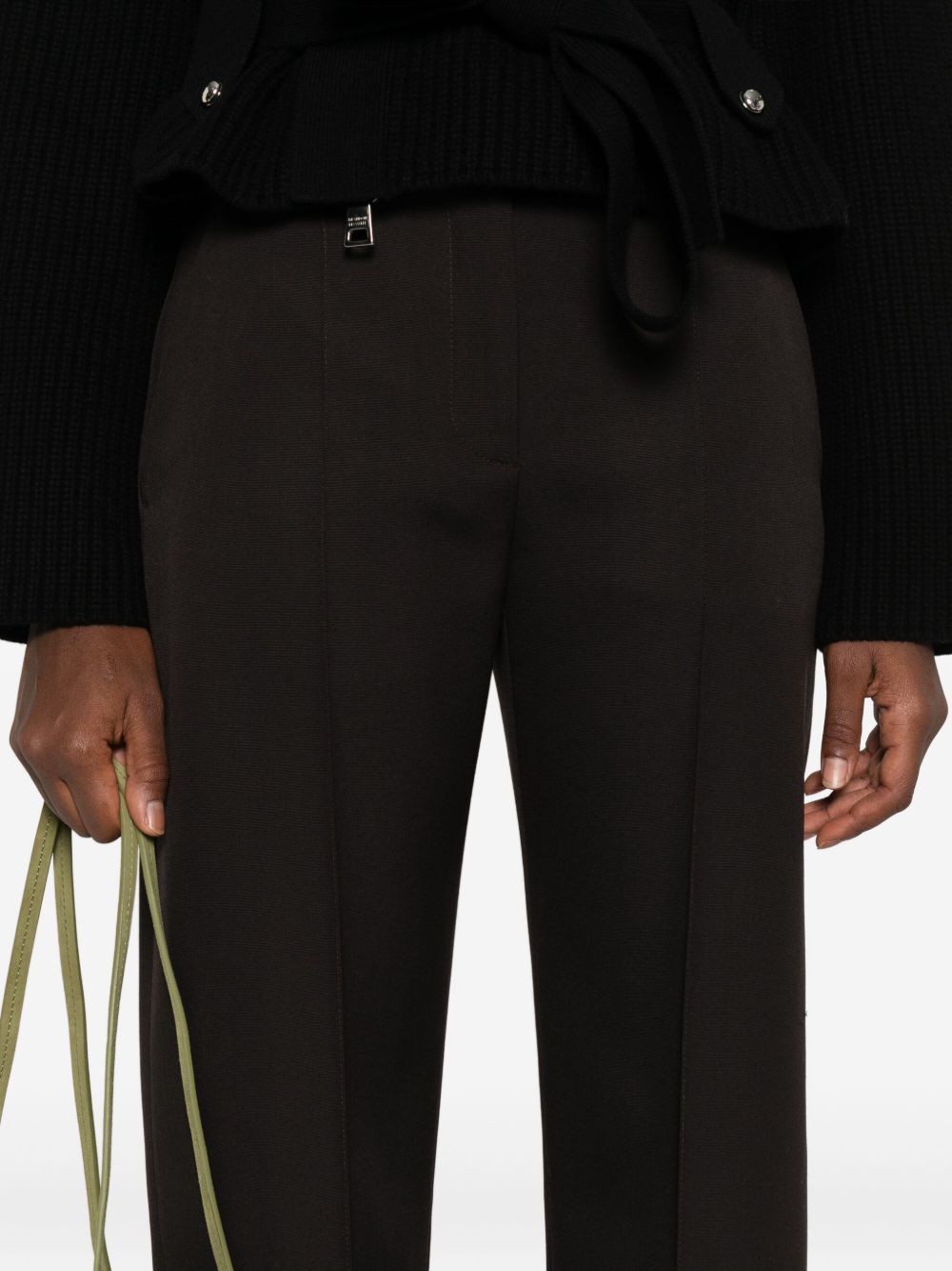 ALEXANDER MCQUEEN Tailored Wool Trousers with Pressed Crease for Women