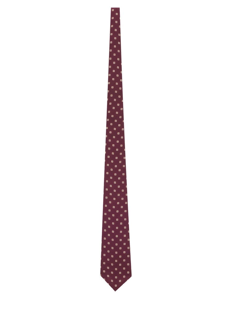 SAINT LAURENT Silk Twill Tie for Men - FW25 Collection