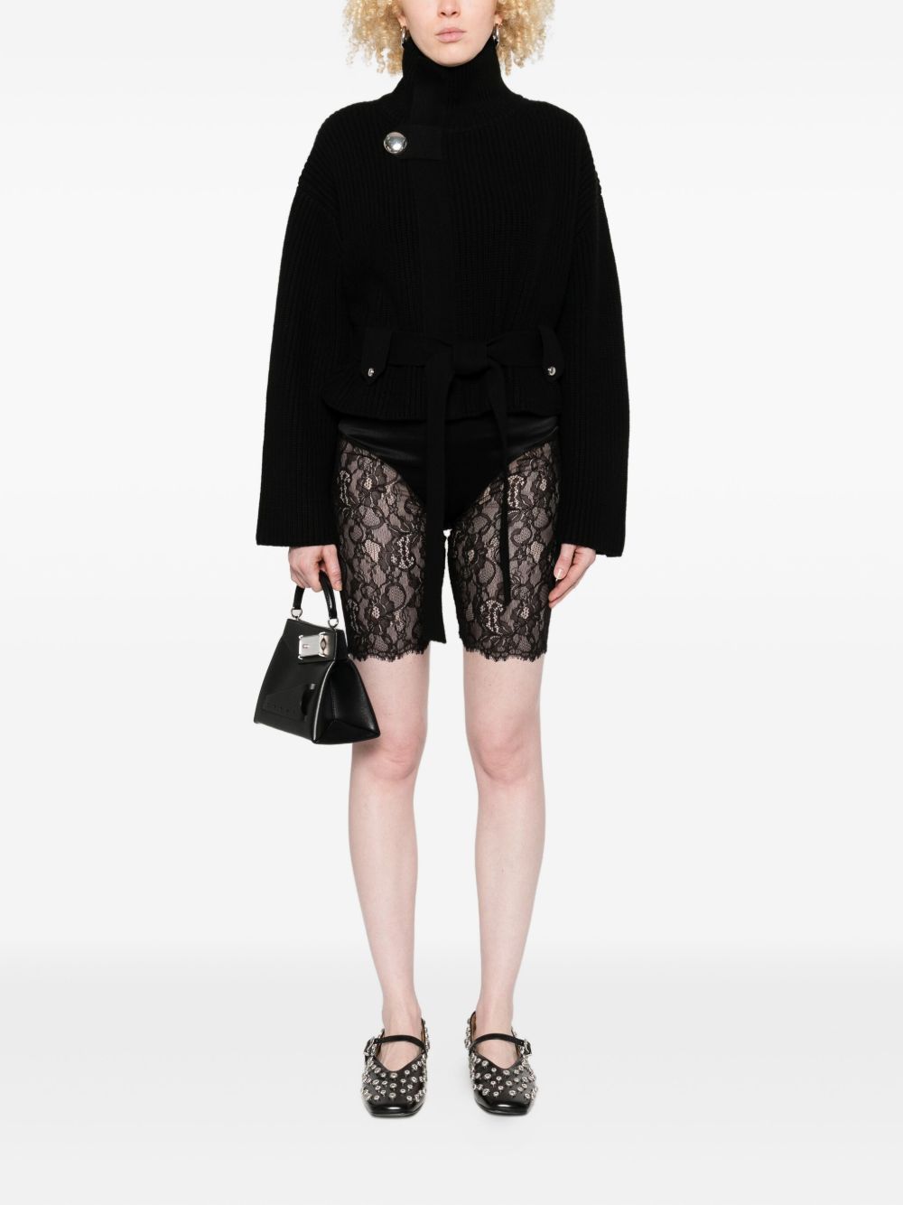 ALEXANDER MCQUEEN Lace Mini Shorts