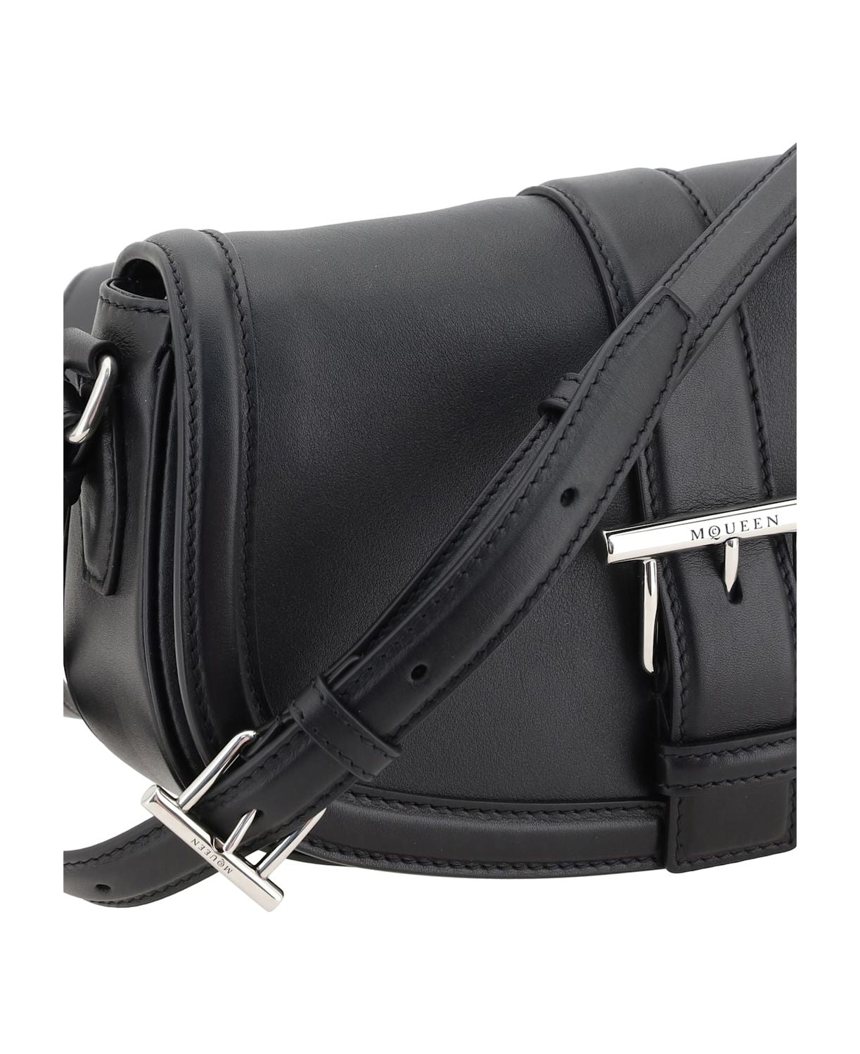 ALEXANDER MCQUEEN Smooth Leather Pouch Handbag