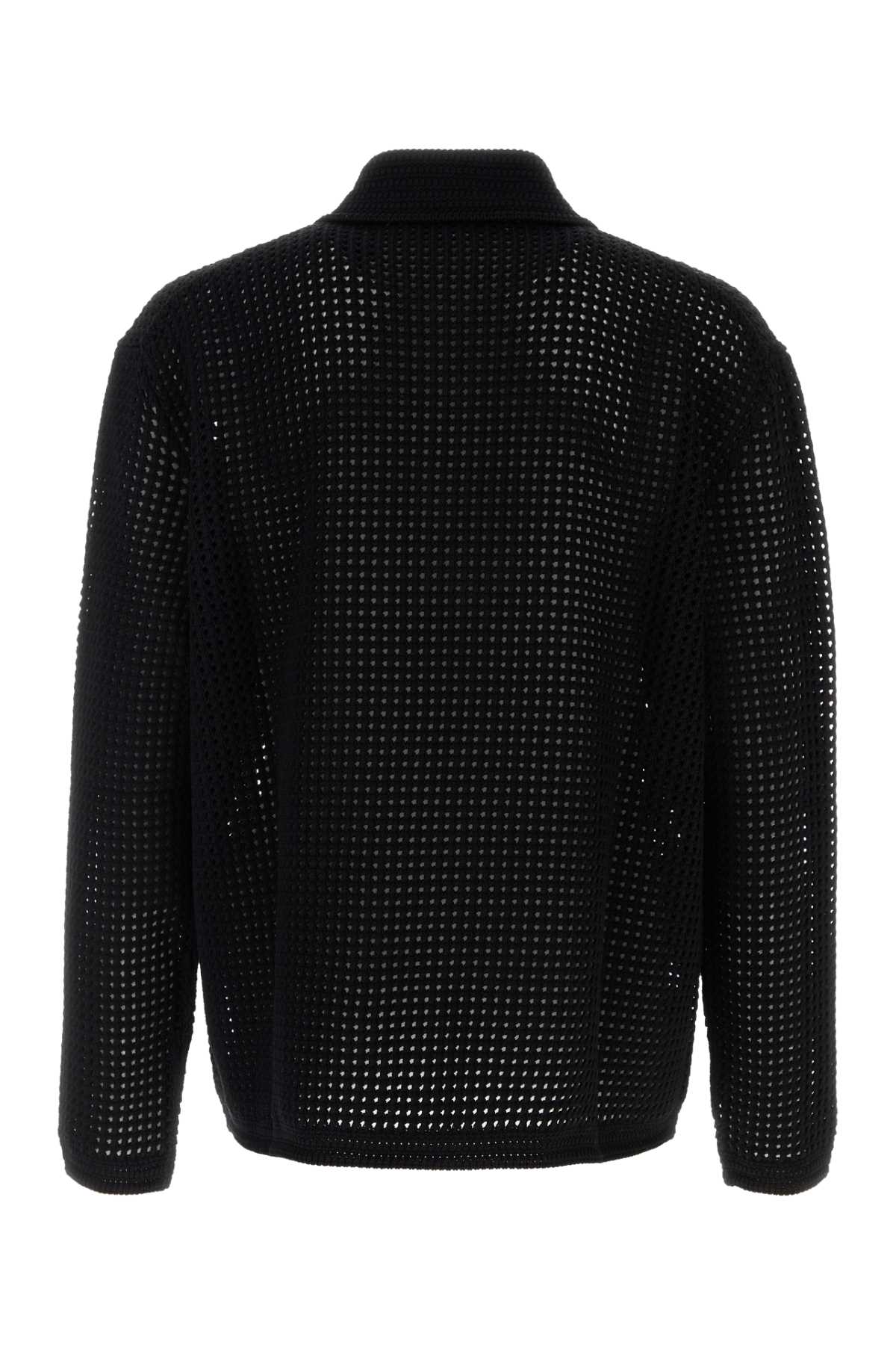 GUCCI Long Sleeve Crochet Polo Shirt for Men