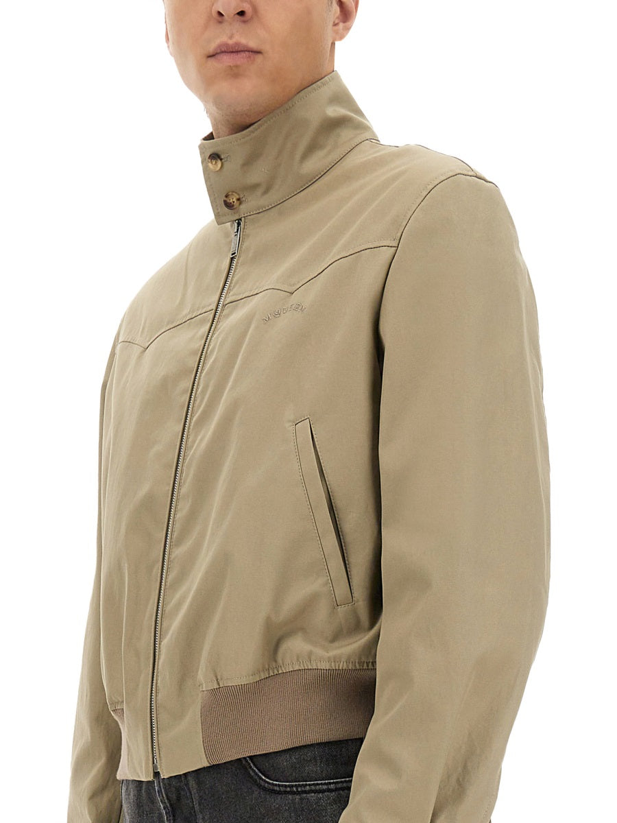 ALEXANDER MCQUEEN Cropped Harrington Jacket for Men