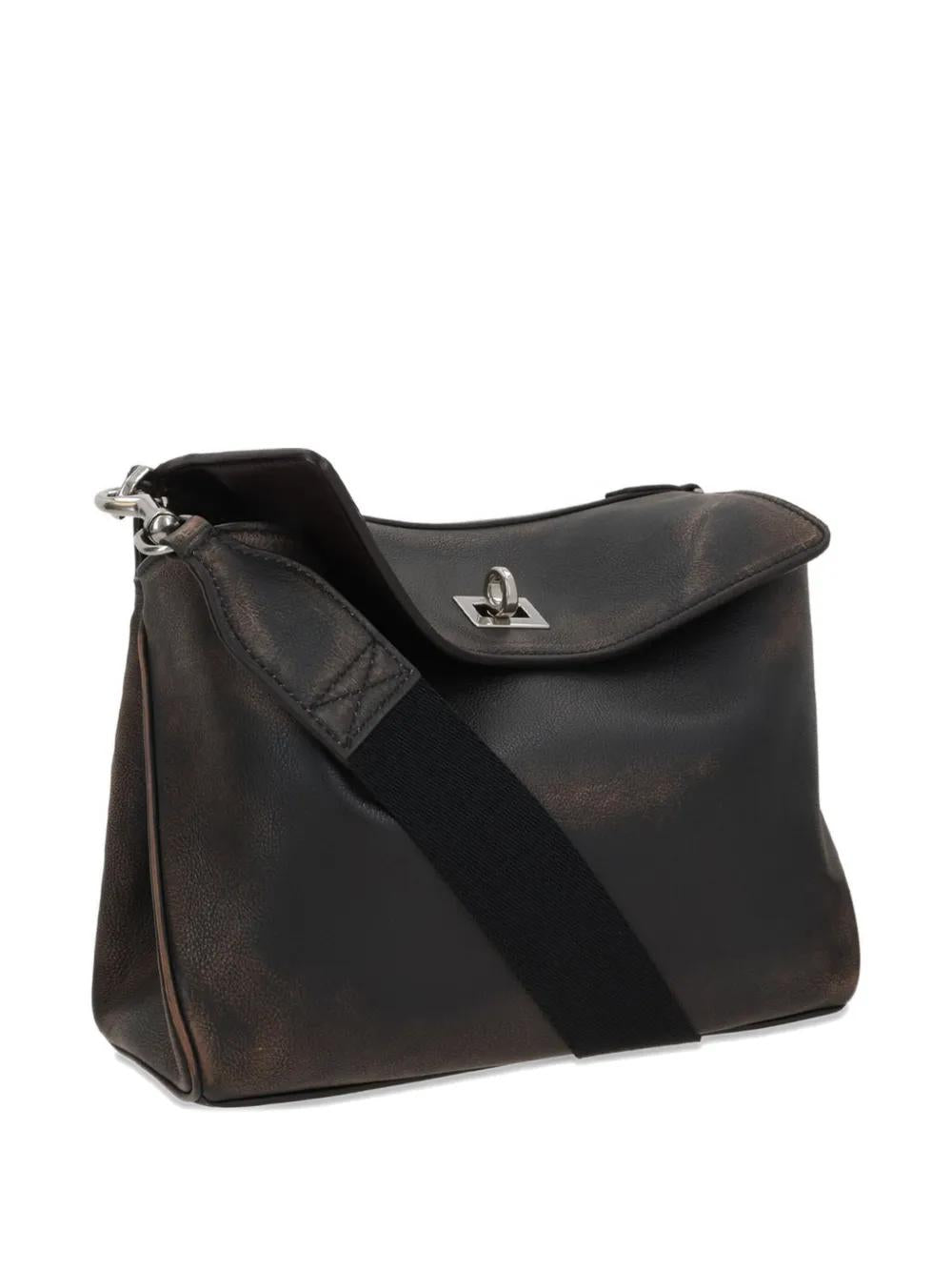 BALENCIAGA Compact Rodeo Leather Mini Messenger Handbag