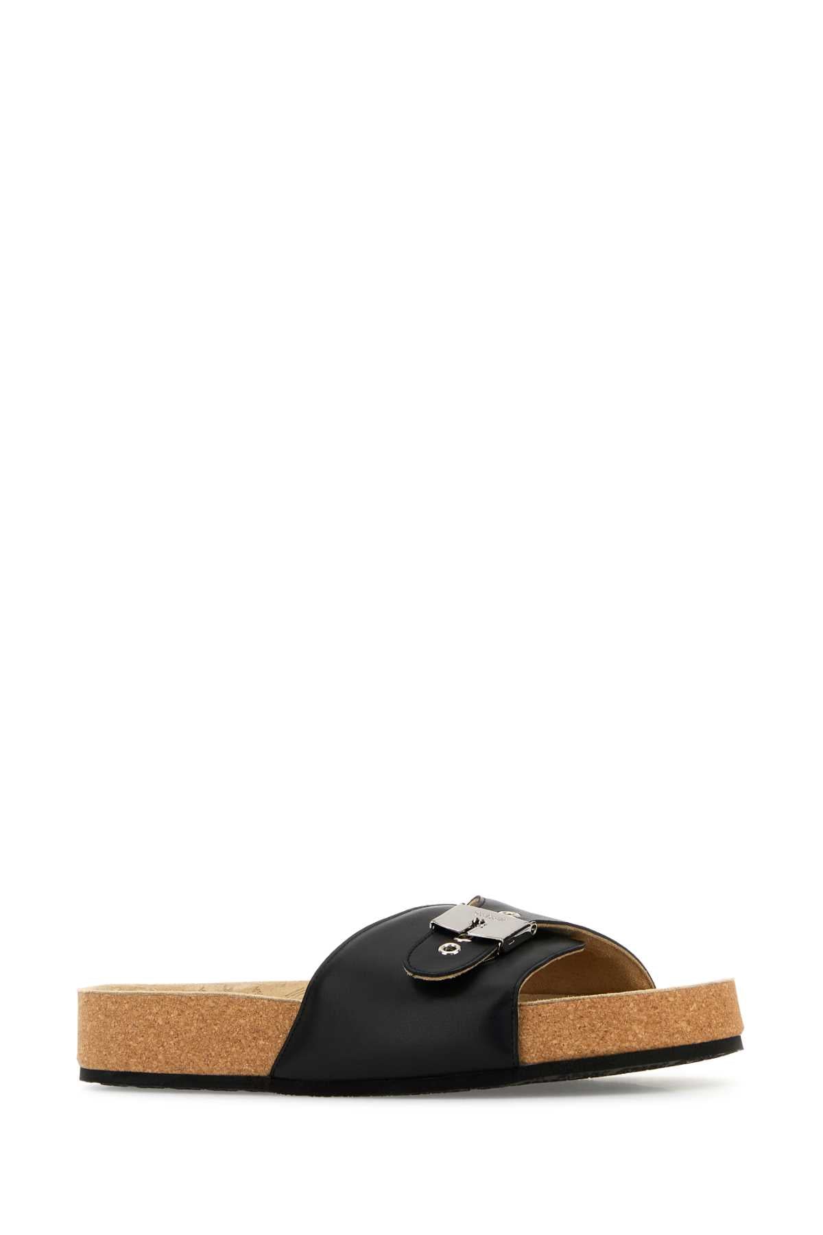 BALENCIAGA Men's Leather X Scholl Slip-On Slippers