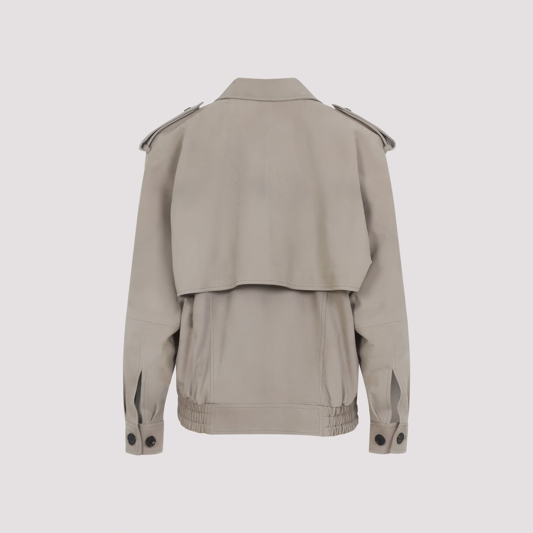 SAINT LAURENT Nubuck Bomber Jacket - Size FR 36