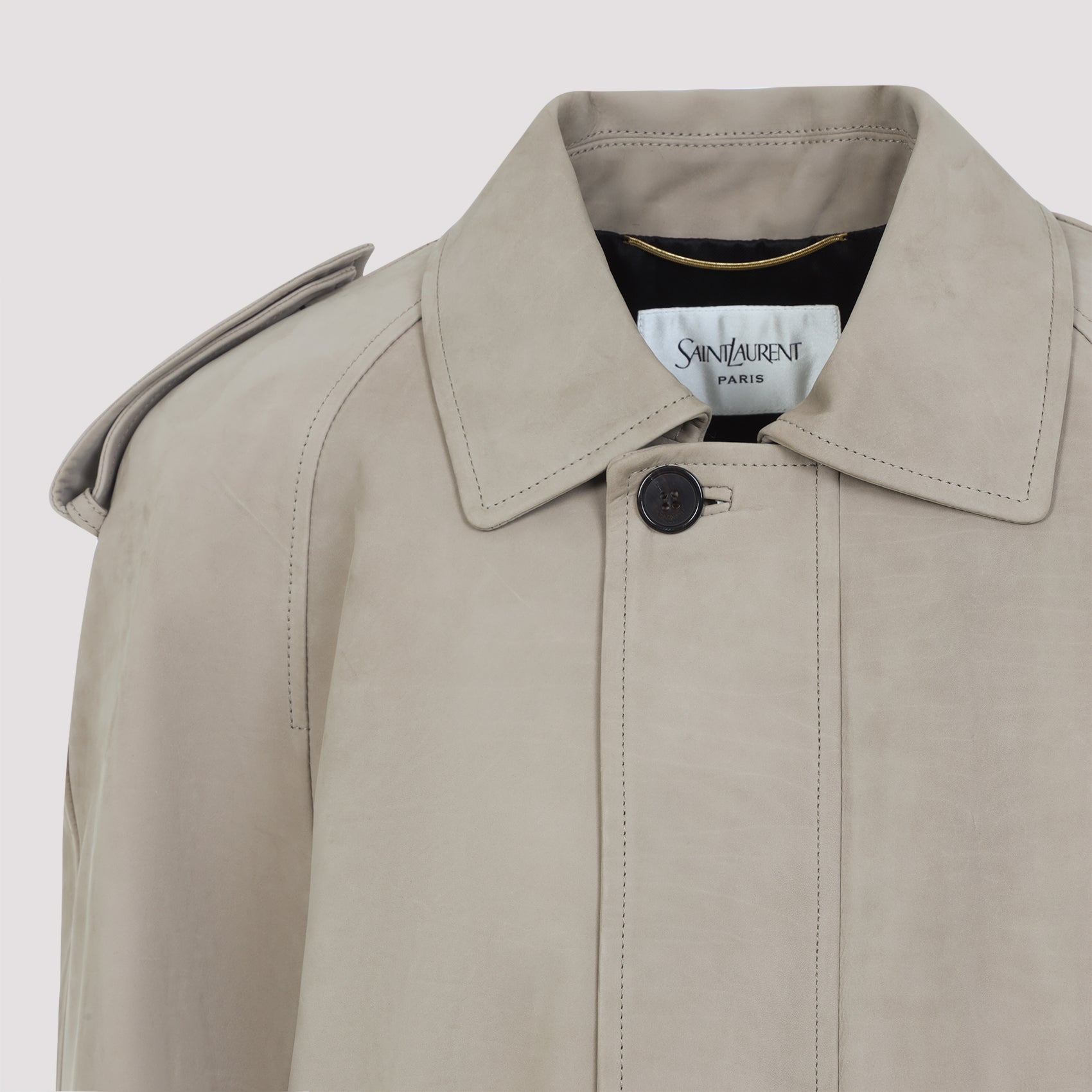 SAINT LAURENT Nubuck Bomber Jacket - Size FR 36